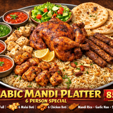 Arabic Mandi Platter (6 Person) 🍗🍖