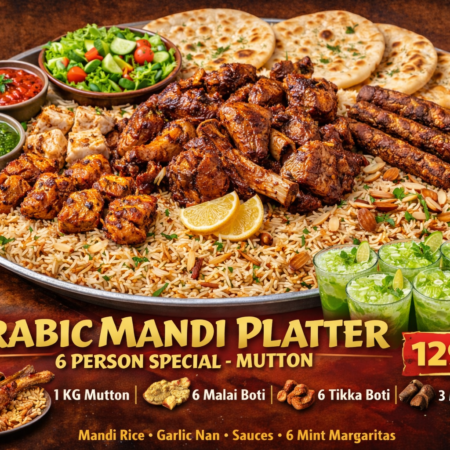 Arabic Mandi Mutton Platter (6 Person) 🥩🍖